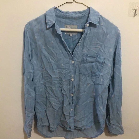 Rails Ingrid anchor print chambray button down - Picture 3 of 5